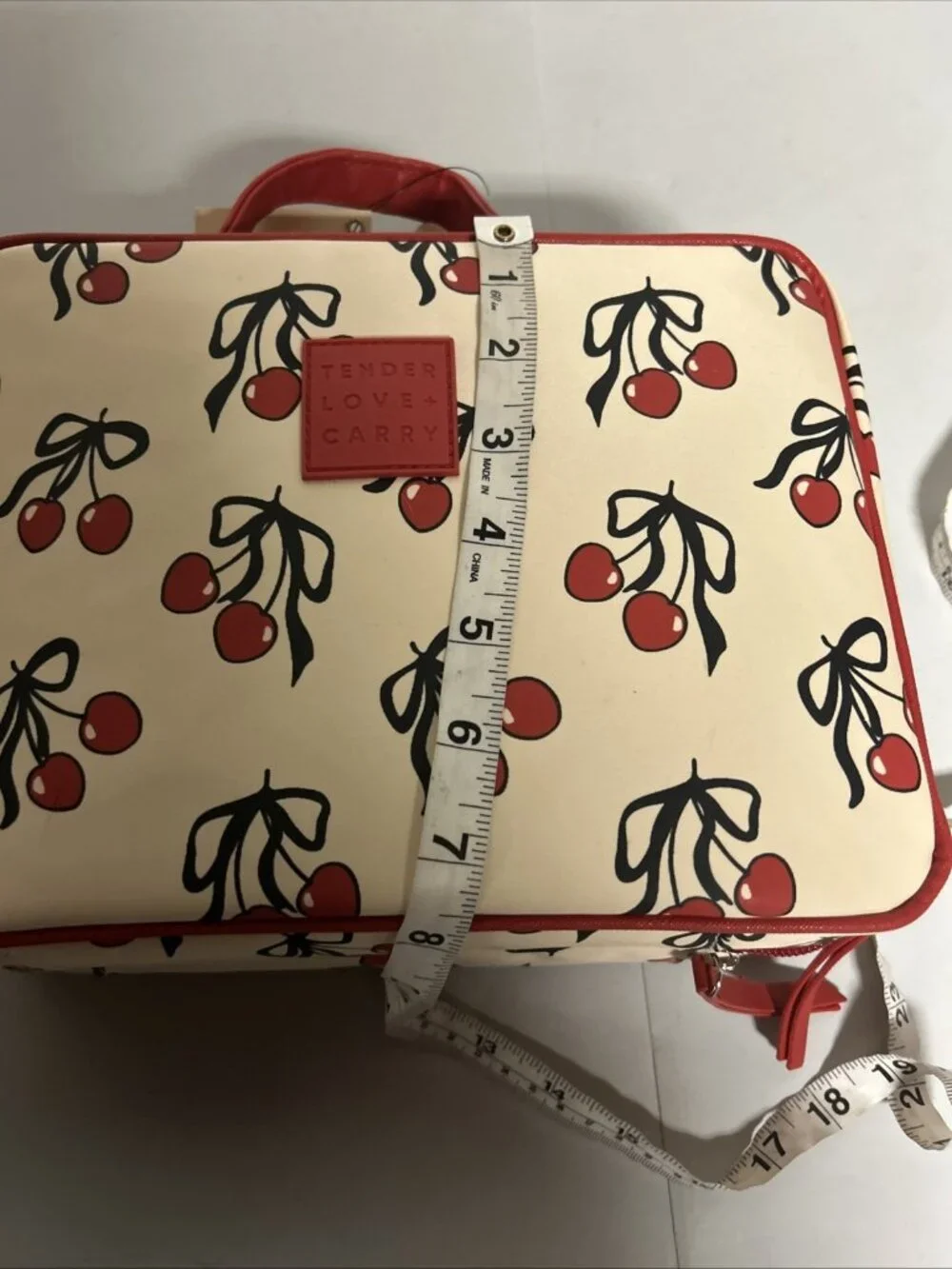 Tender Love + Carry Weekender Hanging Travel Organizer Make Up Bag Cherry NWT